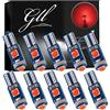 GLL 10pcs Rosso T5 LED 3030 3SMD W1.2W W3W Lampadine per Cruscotto 120 Lumen