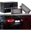 Esselle Parts Placchette Luci Targa LED Compatibili con Audi A1 8x, A4 B8, A5 8T, A8 D4, Q5 8R, A3 8V, A1 MK2, A4 B9, A6 C7, A7, Q3 8U, Q7 4M MK2, A3 8Y, Q3 F3, A5 8T 18 SMD CANBUS 6000K Bianco Ghiaccio Plug & Play