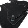 teileplus24 Tappetini per VW T5, T6, T6.1 2003-07/2024 | Su misura 2 pezzi Fissaggio Antiscivolo Velluto Bordatura Cuciture decorative