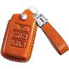 ontto Custodia in Pelle per Chiave Auto, Adatta per Land Rover Discovery 5 Defender 90 Range Rover Sport Evoque Velar Jaguar E-Pace 2018-2021, Portachiavi con Portachiavi di Colore Marrone B