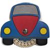 Generico N. 3 Disco Orario per Auto - Accessori Auto Maggiolino - Parcheggio - Sosta 24 Ore (Blu-Rosso)