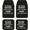 Generico ''Il Taxi di Papà'' Tappetini Auto Universali con Disegno Famiglia, Set di 4, Colore Nero Kit Tappeti Auto Macchina Idea Regalo Natale Macchina Copritappeto Posteriore Anteriore