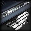 PWJLXY 4 Pezzi Acciaio Inox Battitacco per Auto per Alfa Romeo GTV 916 916C Spider 916 916S Coupe 1994-2005, Protezione Portiere Auto in Acciaio Inox Plates Door Sill Anti-Graffio Accessori