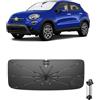Ruiya 2026 Upgrade Ombrello Parasole Auto Parabrezza Compatibile con Fiat 500X 2015-2026, Parasole Anteriore Pieghevole Protezione UV, Accessori Auto Fiat 500X