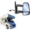 Generico Specchietto Elettrico Destro CAMPER DUCATO Braccio Medio 15 cm Retrovisore Termico DX Dal 2006-2024,Sbrinamento rapido,Freccia Integrata