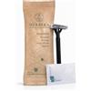 Generico Set Rasatura kit barba con rasoio e gel conf. 50 pz HERBERA Luxury monouso e monodose linea cortesia hotel in confezione carta Bio riciclabile