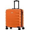 Flight Knight Valigia Cabina Leggera 56x45x25 cm Dimensioni Massime British Airways Jet2 EasyJet ABS Rigido 8 Ruote Spinner Silenziose Viaggi Lunghi e Weekend Bagaglio Cabina