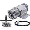 BLUTDPSXY Mandrino ad alta precisione a 3 griffe da 100 mm e a 4 griffe da 80 mm for router, lavorazione del legno, macchina for marcatura machine, asse rotante e macchina for perline(80 No Chuck)