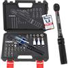 TECPO Set di chiavi dinamometriche per bicicletta, 1/4, 2,5-25 Nm, chiave meccanica di precisione