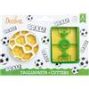 Decora 0255048 Set 2 Tagliapasta Calcio, Pallone e Campo di Calcio, Il Kit Ideale per Creare Decorazioni in Pasta di Zucchero o di Gomma, Made in Italy, Design originale. Confezione da 2 pezzi.