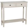 DRW Consolle Mobile Tavolo d'ingresso con 2 cassetti in Legno Beige, Medidas: 90x28x81cm
