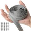 IPEA Cerniera Lampo Catena Continua misura #3 Grigia - [ 5 METRI + 15 CURSORI IN METALLO ] - Made in Italy - Zip Ritagliabile per Cucito, Abbigliamento, Accessori - Larghezza 30 mm - Grigio
