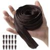 IPEA Cerniera Lampo Catena Continua misura #5 Marrone - [ 5 METRI + 15 CURSORI IN METALLO ] - Made in Italy - Zip Ritagliabile per Cucito, Abbigliamento, Accessori - Larghezza 30 mm - Marrone