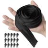 IPEA Cerniera Lampo Catena Continua misura #5 Nera - [ 5 METRI + 15 CURSORI IN METALLO ] - Made in Italy - Zip Ritagliabile per Cucito, Abbigliamento, Accessori - Larghezza 30 mm - Nero Grigio