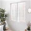 ED ENJOY HOME Coppia di vetrate passanti, bianco, 60 x 160 cm, motivo argento rotondo ricamato, 100% poliestere, collezione Smarties