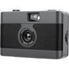 Vikye Fotocamera retrò da 35 Mm, Obiettivo Grandangolare da 28 Mm con Messa a Fuoco Manuale, Flash Incorporato per Fotografie Vintage (pellicola e Batteria AA Non incluse) (BLACK)