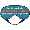 Generic Mascherina per gli occhi personalizzata con stampa fronte/retro, copertura per gli occhi personalizzata con logo con testo fotografico, cinturino regolabile per uomo e donna