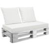 Cuscini per Pallet 120x60 cm Seduta e Schienale in Similpelle Mariotti Belem Bianco