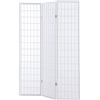 Paravento Separè 3 Pannelli 130,5x178cm in Legno Tosini Bianco