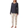 Uncover by Schiesser Uncover By Schiesser - Pigiama da Donna, a Maniche Lunghe, con Pantaloni Lunghi, Pigiameria (Confezione da 1), Grigio Blu_177167, 50