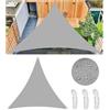 FlySoul Vela Ombreggiante Impermeabile Tenda da Sole per Esterno Vele Ombreggianti Triangolo Telo Parasole con Fune e Anello D Protezione UV Tenda a Vela per Giardino Balcone Terrazza 1.7x1.7x1.7M