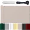 GLIN Rivestimento per balconi senza fori, protezione per balconi, protezione da sguardi indiscreti, 100% privacy per terrazzo, ringhiera per balconi, giardino, colore: taupe, dimensioni: 90 x 700 cm