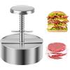 ASJIADE Pressa per hamburger, regolabile, 11,5 cm, stampo antiaderente e pulsante a molla, in acciaio inox 304, per hamburger e tortine per carne di manzo, verdure, carne, barbecue, grigliate