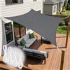 HYZYWON Vela Ombreggiante, Vele Ombreggianti, 2x3 m, Nero, Rettangolo, Tenda a Vela per Esterno, Tenda Vela Ombreggiante, Telo Ombreggiante, Include 4 corde, per Terrazze, Giardini (Nero, 2x3)