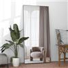 NEUWEABY Specchio a figura intera 165 x 60 cm Specchio da pavimento Grande specchio nero Corpo specchio rettangolare per camera da letto, soggiorno Appeso in piedi o appoggiato al muro