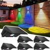 Delaiglow Lampada Solare da Esterno Up & Down Set da 6 Luci Solari da Esterno Bianco Caldo e RGB Faretti Solari a LED da Esterno 1000 mAh Applique Impermeabile IP67 Per Parete Giardino Terrazzo