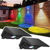 Delaiglow Lampada Solare da Esterno Up & Down Set da 2 Luci Solari da Esterno Bianco Caldo e RGB Faretti Solari a LED da Esterno 1000 mAh Applique Impermeabile IP67 Per Parete Giardino Terrazzo