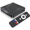 GREVA 8K TV Box Android 14.0, 2025 Nuovo Android Box 4G RAM 64G ROM Chipset S905X5M Supporto Dolby Vision WiFi6 HDR10 BT5.0 HDMI 2.1 10/100M Ethernet LAN 3D HD Smart TV Box Black