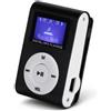 ASHATA Mini Lettore MP3 con Schermo LCD, Lettore Musicale Portatile con BackClip, Lettore Multimediale di Musica Digitale Mini Lettore MP3 BackClip con Auricolare e Cavo USB per la Corsa (Nero)