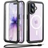 Beeasy Cover per iPhone 17 Impermeabile IP68 con MagSafe, 360 Militare Antiurto Indistruttibile Resistente Doppia Protezione Custodia, Ermetica Antipolvere Subacquea Waterproof Case, 6.3, Nero