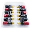 Lewttyer 4MM rame 2-Way Banana Plug Jack Socket Binding Post Video Speaker Terminal Connettori Amplificatore di potenza Terminali isolati placcati oro doppio(6pcs