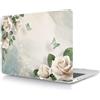 HLAAJJX Custodia Rigida Compatibile con Nuovo Macbook Pro 16 pollici 2023 2021 con Liquid display Retina e Touch ID M1 A2485/A2780 M2, Caso Duro Protettivo in Plastica, Rosa bianca