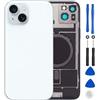 ELLENNE Scocca Vetro Posteriore per iPhone 15 da 6,1, Ricambio Copertura Posteriore con Magnete MagSafe per Ricarica Wireless e Kit di Attrezzi per Riparazione Professionale Incluso (Azzurro/Blu)