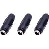 JZK Confezione da 3 adattatori jack da 5,5 mm x 2,1 mm DC femmina a femmina, accoppiatore connettore a barile per telecamere CCTV, strisce LED, dispositivi elettronici a bassa tensione
