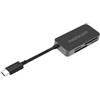 MEDIACOM Lettore scrittore di memorie Memory Card Card Reader USB-C in Alluminio SD Micro SD