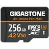 Gigastone Recupero dati per 5 anni: scheda micro SD GIGASTONE da 256 GB, drone 4K Pro Max, A2 V30 per drone DJI o action camera, GoPro, registrazione video 4K UHD, R/W fino a 100/60 MB/s, UHS-I U3 C10 classe 10