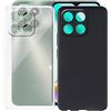AQGGESH Custodia per Honor X6b JDY-LX1, JDY-LX2 (6.56) Cover, 2 pezzi Transparent + Black Protettivo Sottile Morbido Silicone Custodia Protezioni Skin Bumper - per Honor X6b JDY-LX1, JDY-LX2