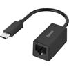 Hama 200322 Netzwerk-Adapter USB-C-Stecker - LAN/Ethernet-Buchse, Gigabit Ethernet