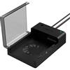 SABRENT Docking station piatta per disco rigido esterno da USB 3.0 a SATA, con ventola di raffreddamento integrata per HDD da 2,5 o 3,5 pollici, SSD [supporto UASP e 22TB] (EC-DFFN)