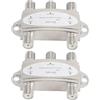 Tomantery Interruttore DiSEqC Splendid 4x1 Selettore di Segnale Satellitare per Ricevitore FTA, 2 Pezzi 4 in 1 Out Splitter da 950 a 2400 MHz per Utenti di Sistemi Home Theatre