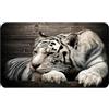 Silent Monsters Tappetino Mouse 36 x 25 cm, Tigre bianca, Bordo tagliato al laser, Durevoli, antiscivolo e silenzioso, gioco, ufficio, casa, lavabile, arrotolabile, Tappetini per il Gaming Mousepad