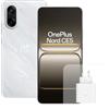 OnePlus Smartphone Nord CE5 8 GB di RAM 128 GB di spazio di archiviazione, 6,77 pollici, AMOLED a 120 Hz, 50 MP OIS, batteria da 5200 mAh, con caricabatterie da 80 W, bianco
