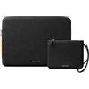 Comfyable Custodia protettiva sottile per laptop con custodia per accessori compatibile con MacBook Pro e MacBook Air da 13/13,3/14 pollici, custodia da viaggio per Mac, custodia sottile in pelle PU
