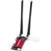 Ksrnsne Antenna esterna PCIe WiFi 6 AX900 Scheda di rete Bluetooth 5.4 Dual Band 2.4G/5.8GHz per Win10/11 Gaming/Adattatore PC