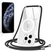 FMPCUON Magnetica Trasparente Cover per iPhone 11 Pro con Cordino, Compatibile con Magsafe,Custodia con Laccio Tracolla Cellulare Girocollo Regolabile Collana