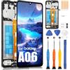 ARSSLY LCD Schermo per Samsung Galaxy A06 Display per Samsung A06 4G SM-A065F SM-A065M LCD Display Touch Screen Assembly con Riparazione Kit (Nero con Cornice, Not per Galaxy A06 5G)